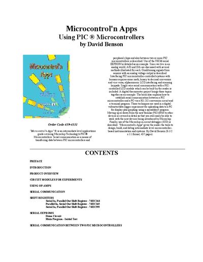 Microchip PIC Microcontrollers Microcontrol'n Apps Guide - cover page
