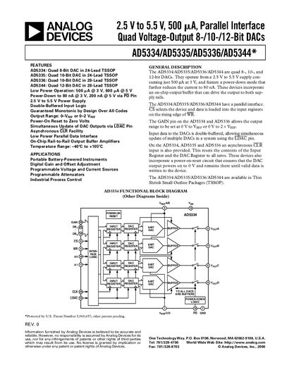 Analog Devices AD5334/AD5335/AD5336/AD5344 Handbook - cover page