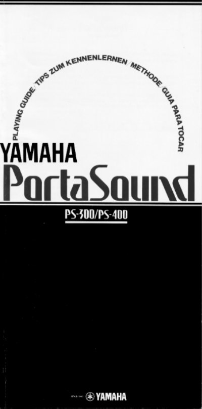 Yamaha PS-300/PS-400 PortaSound Playing Guide - cover page