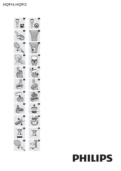 Philips HQ914 / HQ912 Shaver User Manual - cover page