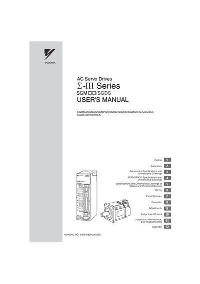 YASKAWA -III Series AC Servo Drives User Manual