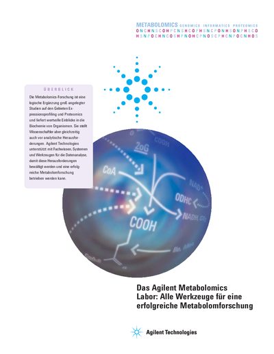 Agilent Technologies Metabolomics Laboratory Product Overview - cover page