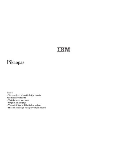 IBM PC Quick Guide - cover page