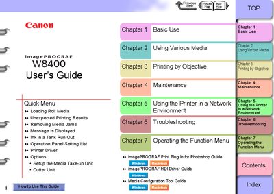 Canon imagePROGRAF W8400 User Manual