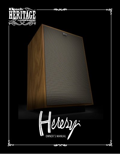 Klipsch Heresy Loudspeaker Owner's Manual