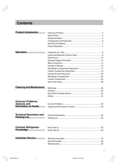Siemens Refrigerator User Manual - cover page