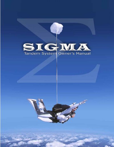 Sigma Tandem System Owner's Manual - cover page