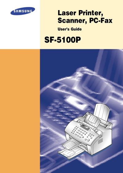 Samsung SF-5100P Laser Printer Scanner PC-Fax User Guide - cover page