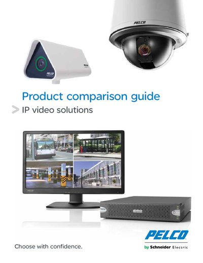 Pelco IP Video Solutions Product Comparison Guide - cover page