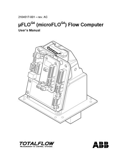 ABB FLO G4 Flow Computer User Manual - cover page