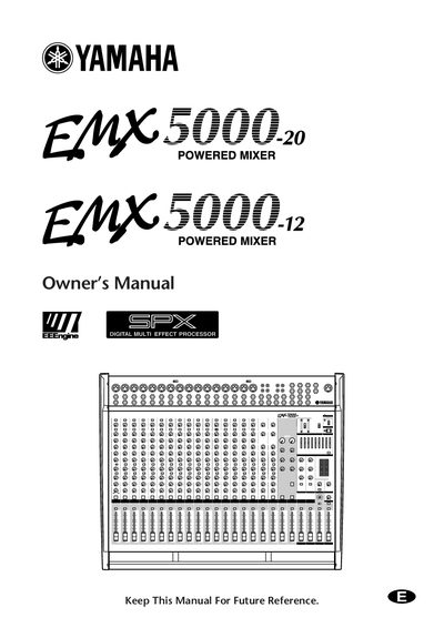 Yamaha EMX5000-20/EMX5000-12 Powered Mixer Owner's Manual - cover page