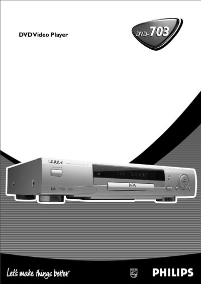 Philips DVD-703 DVD Video Player User Manual - cover page