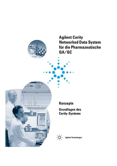 Agilent Cerity Networked Data System for Pharmaceutical QA/QC Concepts Manual - cover page