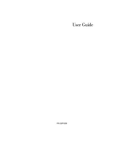 IBM 22P1209 User Guide - cover page