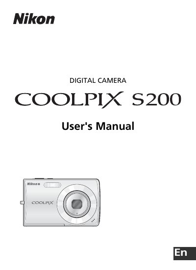 Nikon S200user manual