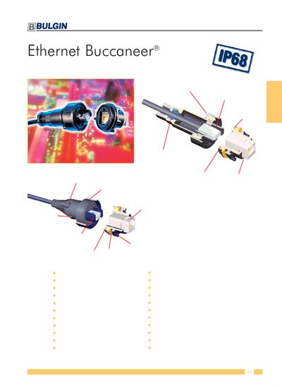 Bulgin Ethernet Buccaneer Product Leaflet - cover page