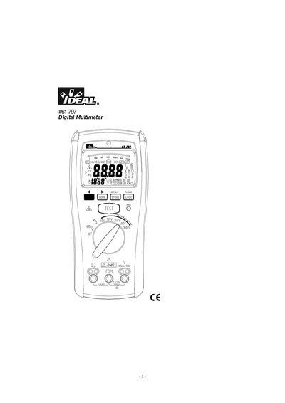 APPATECH 61-797 Digital Multimeter Service Manual - cover page