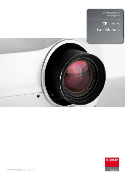 Barco CR Series Projector User Manual - cover page