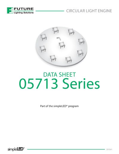 Future Lighting Solutions 05713 Series Circular Light Engine Datasheet - cover page