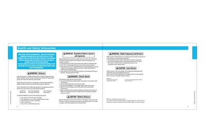 Nintendo Wii Health and Safety Information - cover page