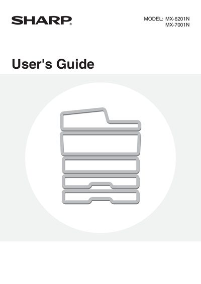 Sharp MX-6201N / MX-7001N Multifunction Printer User's Guide - cover page