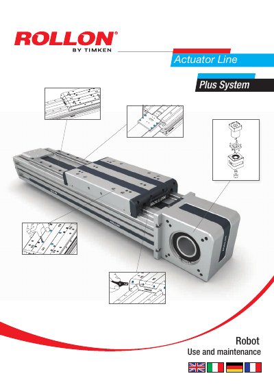 Rollon SP ROBOT Actuator Line Plus System Robot Service Manual - cover page