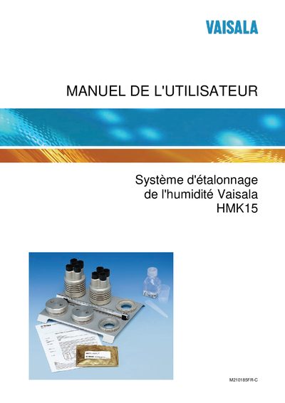 Vaisala HMK15 User Manual - cover page