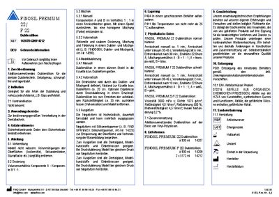 FINO PREMIUM 22/F 22 Dental Duplicating Silicone User Manual - cover page