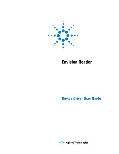 Agilent Envision Reader Device Driver User Guide - cover page