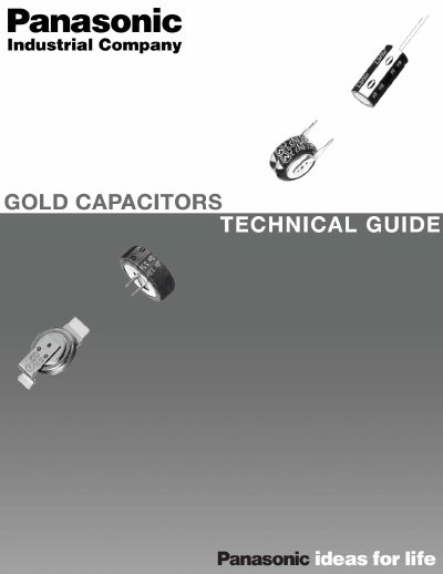 Panasonic Gold Capacitors Technical Guide - cover page