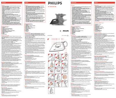 Philips HI 120/124/126 Iron User Manual - cover page