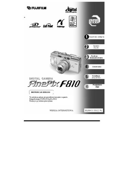 Fujifilm FinePix F810 User Manual - cover page
