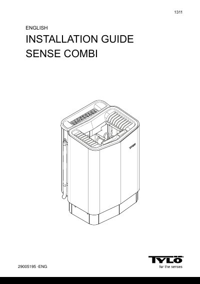 Tylö SENSE COMBI 29005195 Installation Guide - cover page