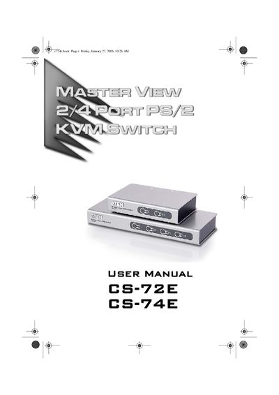 ATEN CS-72E/CS-74E User Manual - cover page