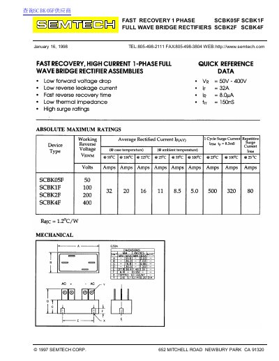 SEMTECH SCBK05F SCBK1F SCBK2F SCBK4F handbook