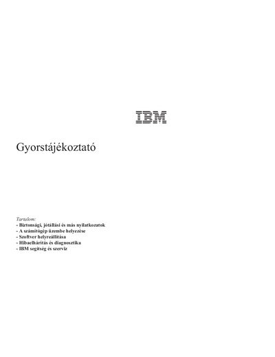 IBM Field Service Guide - cover page