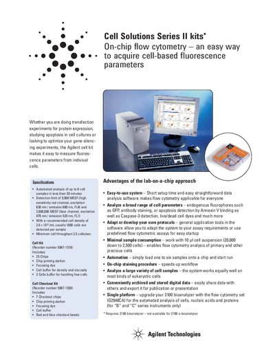 Agilent Cell Solutions Series II Kit Product Leaflet - cover page