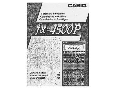 Casio fx-4500P User Manual - cover page