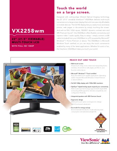 ViewSonic VX2258wm 22