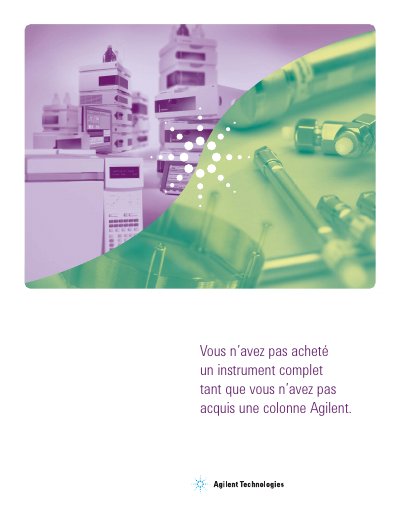Agilent Chromatography Columns Product Leaflet - cover page