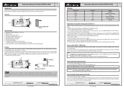 FrSky G-RX8 Telemetry Receiver User Manual - cover page
