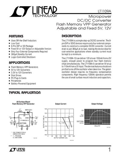 Linear Technology LT1109A Handbook - cover page