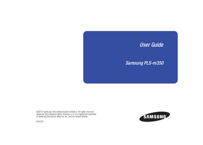 Samsung PLS-m350 User Manual - cover page