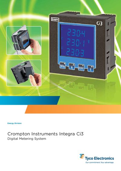 Crompton Instruments Integra Ci3 Digital Metering System Product Leaflet - cover page