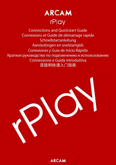 Arcam rPlay Wireless Music Receiver User Manual