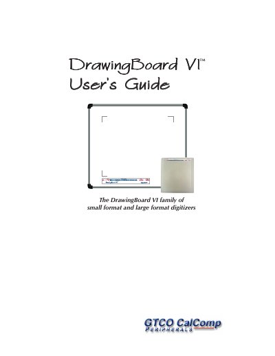 CalComp DrawingBoard VI User Manual