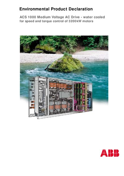 ABB ACS 1000 Medium Voltage AC Drive Environmental Product Declaration - cover page