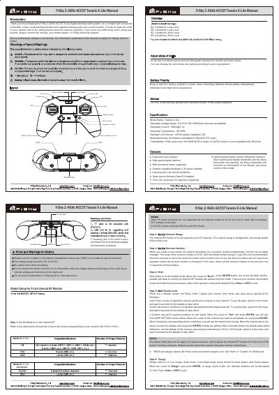 FrSky Taranis X-Lite User Manual - cover page
