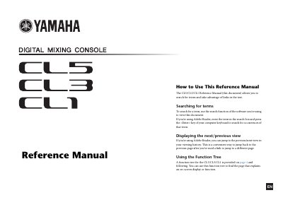 Yamaha CL5/CL3/CL1 Digital Mixing Console Reference Manual