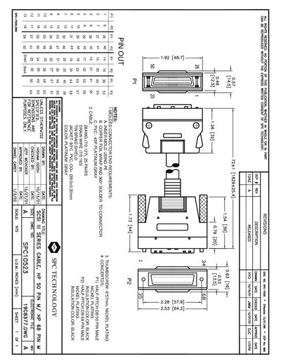 SPC SPC10523 Data Sheet - cover page